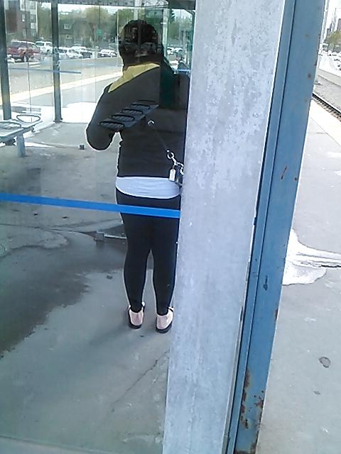 25P Voyeur 6 - Upskirt-ish on gorgeous shapely thighs!