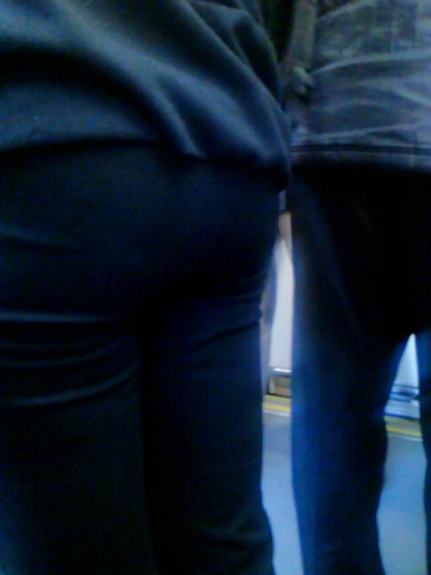 25P Voyeur 6 - Upskirt-ish on gorgeous shapely thighs!