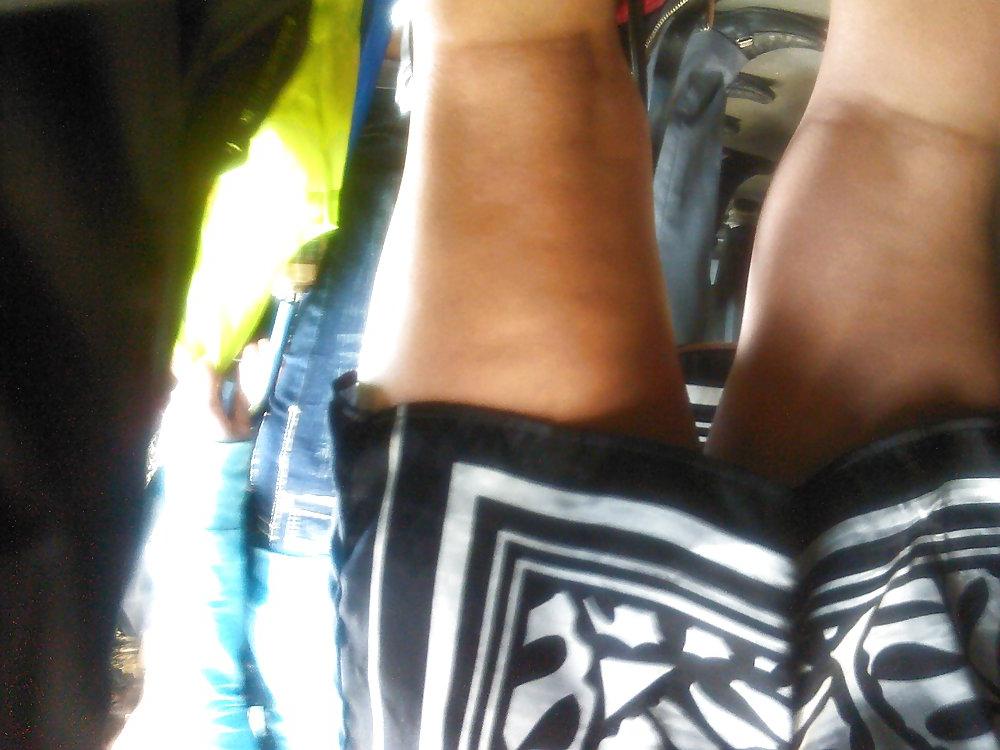 25P Voyeur 6 - Upskirt-ish on gorgeous shapely thighs!