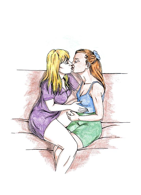 20P Cartoon Women Loving One Another - Vol. 1