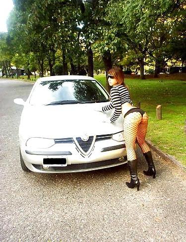 24P Sluts in car