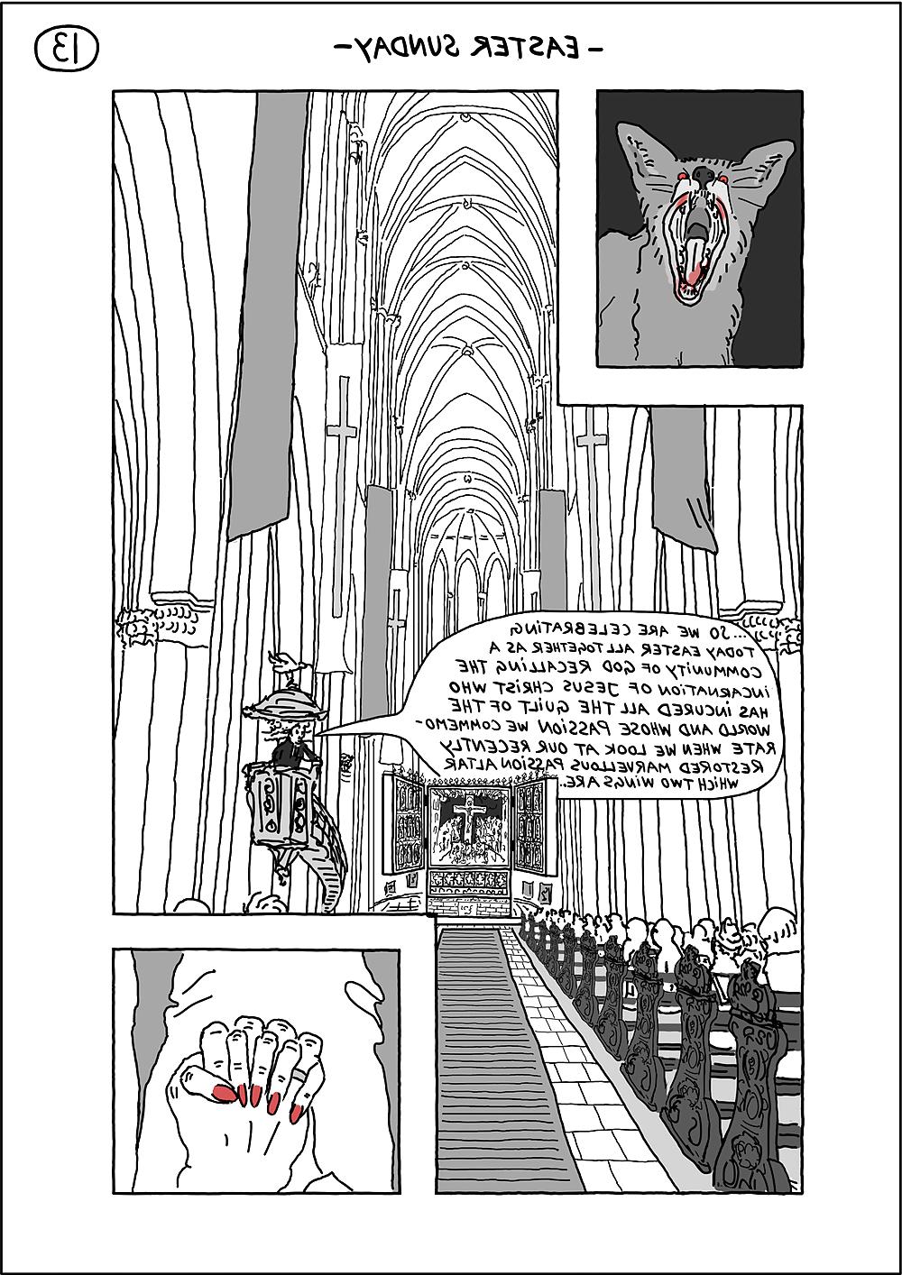 15P THE GUEST, cartoon by chris ingres:)