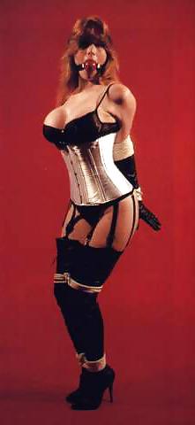25P Vintage redhead Darla is a bit tied up