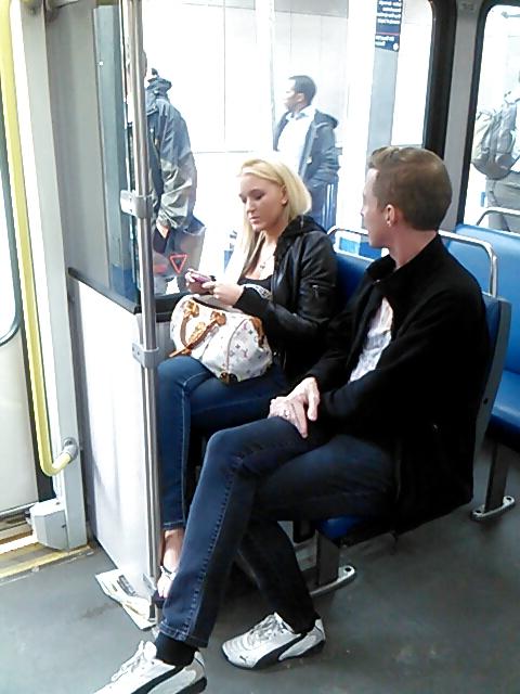 25P Voyeur - More asses and a blond hottie on the train