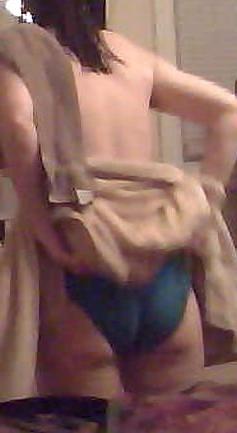 15P Sharing my shy wife please cum on her panty ass
