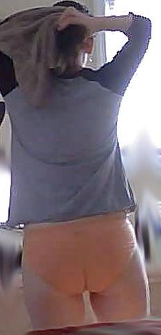 15P Sharing my shy wife please cum on her panty ass