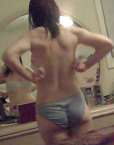 15P Sharing my shy wife please cum on her panty ass