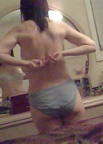 15P Sharing my shy wife please cum on her panty ass