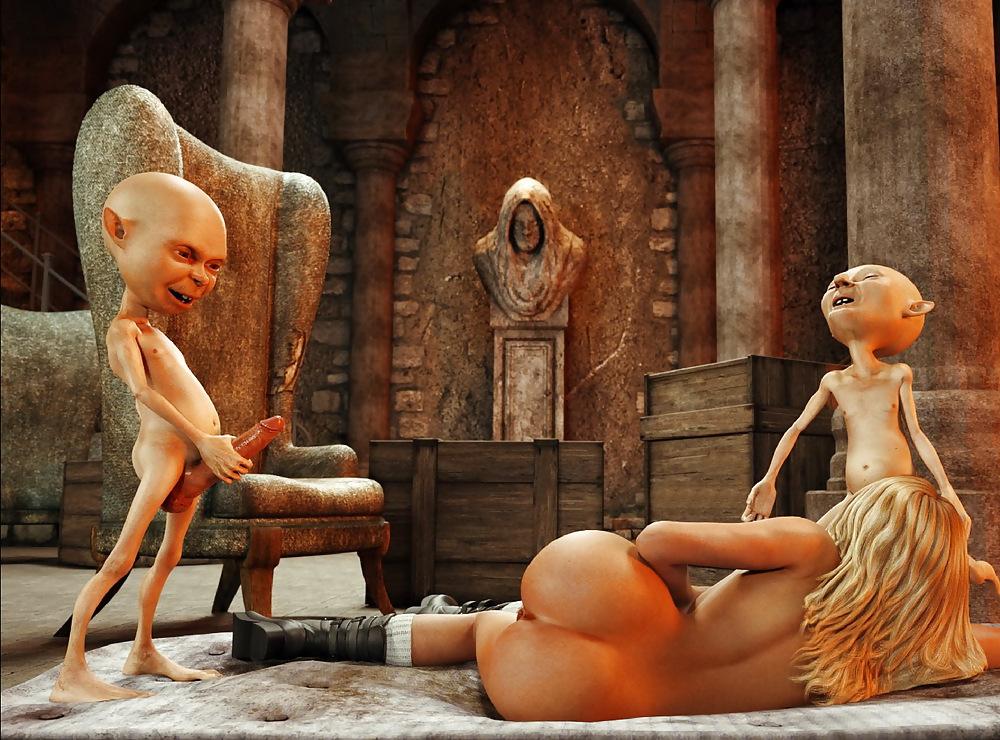 10P 3D  Gnoms are fucking a lusty blonde ...geil