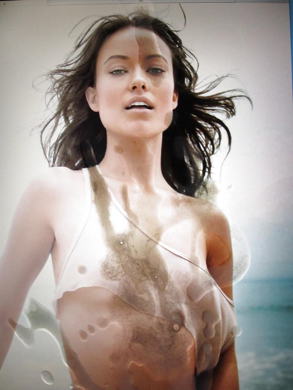 12P Cumshot over Gorgeous OLIVIA WILDE again