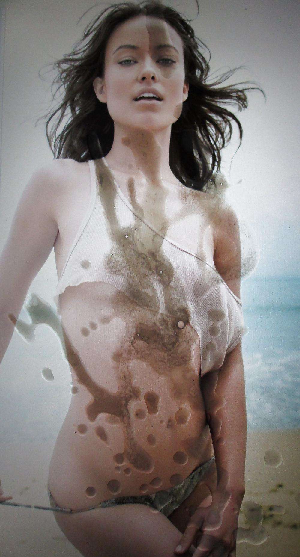 12P Cumshot over Gorgeous OLIVIA WILDE again