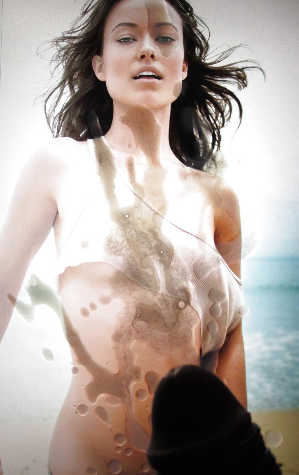 12P Cumshot over Gorgeous OLIVIA WILDE again