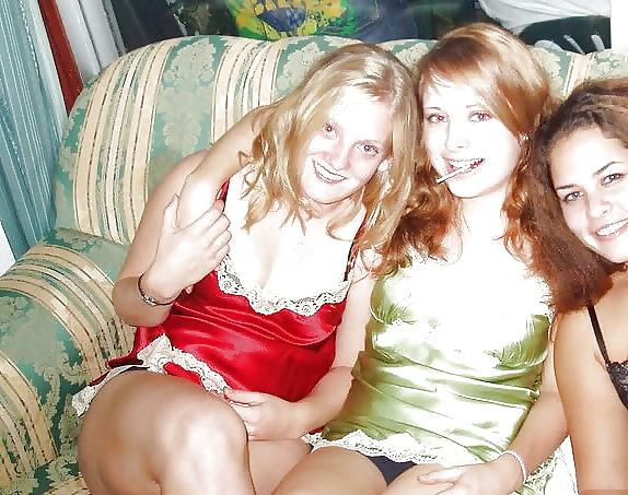 25P 2 or more girls in Satin Nighties