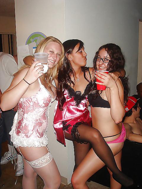 25P 2 or more girls in Satin Nighties