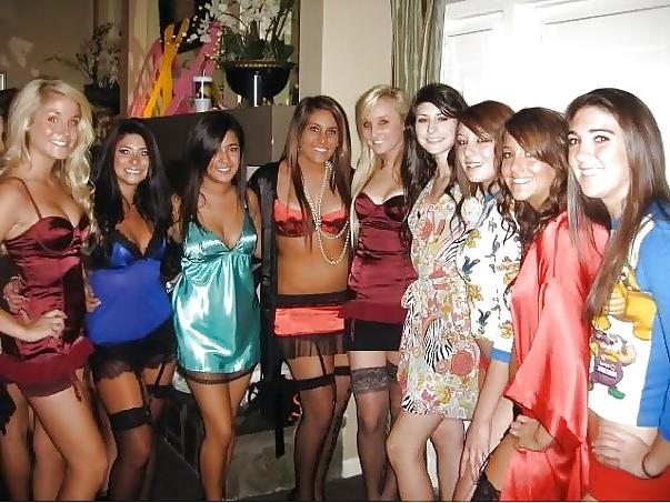 25P 2 or more girls in Satin Nighties