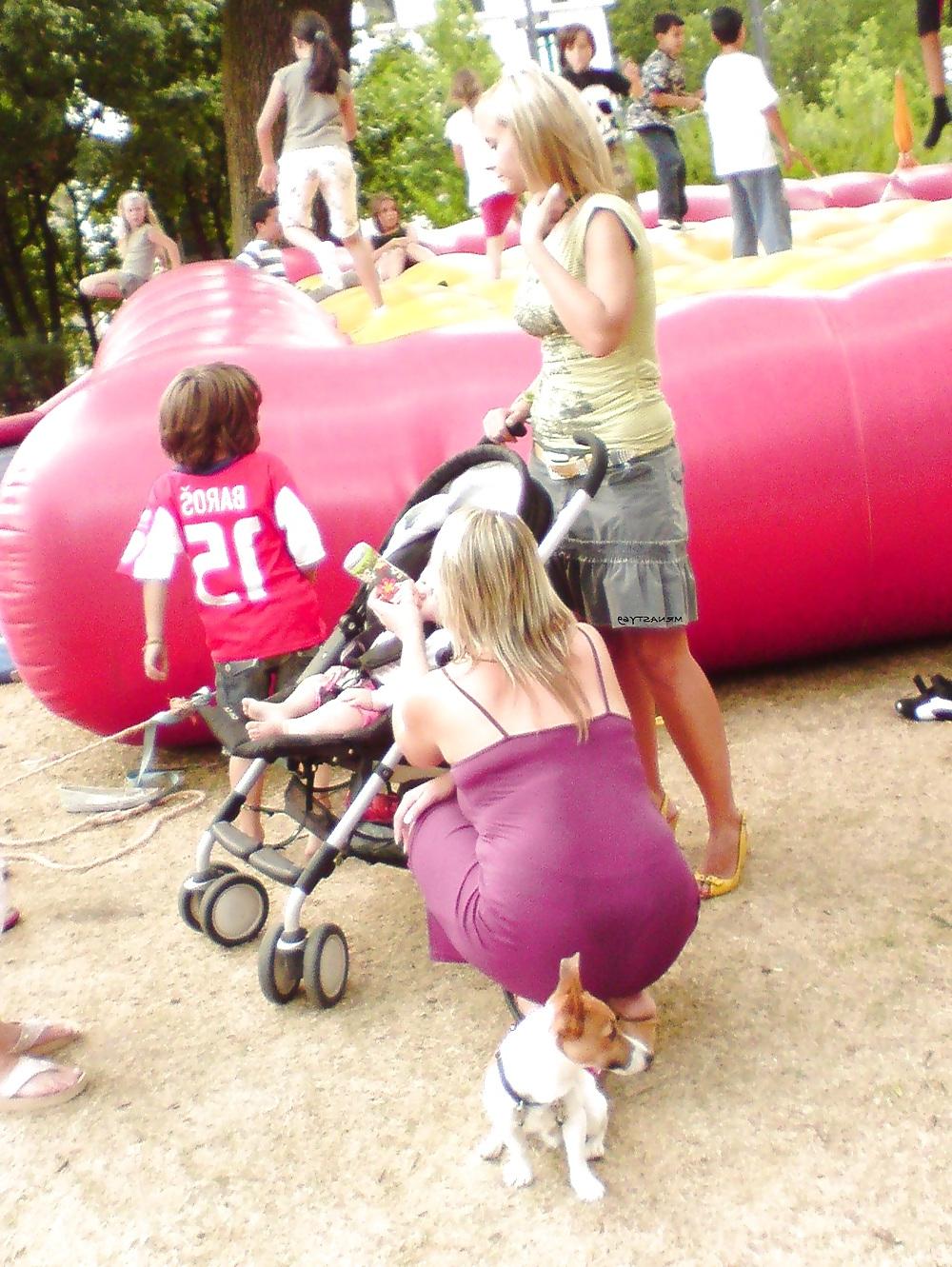 15P Hot Wives Purple See thru Dress And Thong Slips