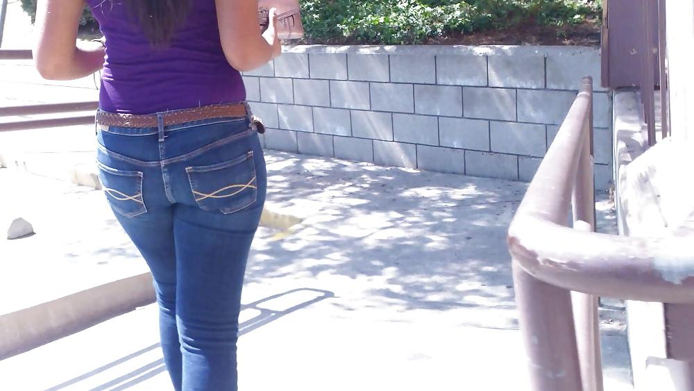 25P Tight teen butts & ass in jeans up close 