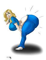 14P Big cartoon asses
