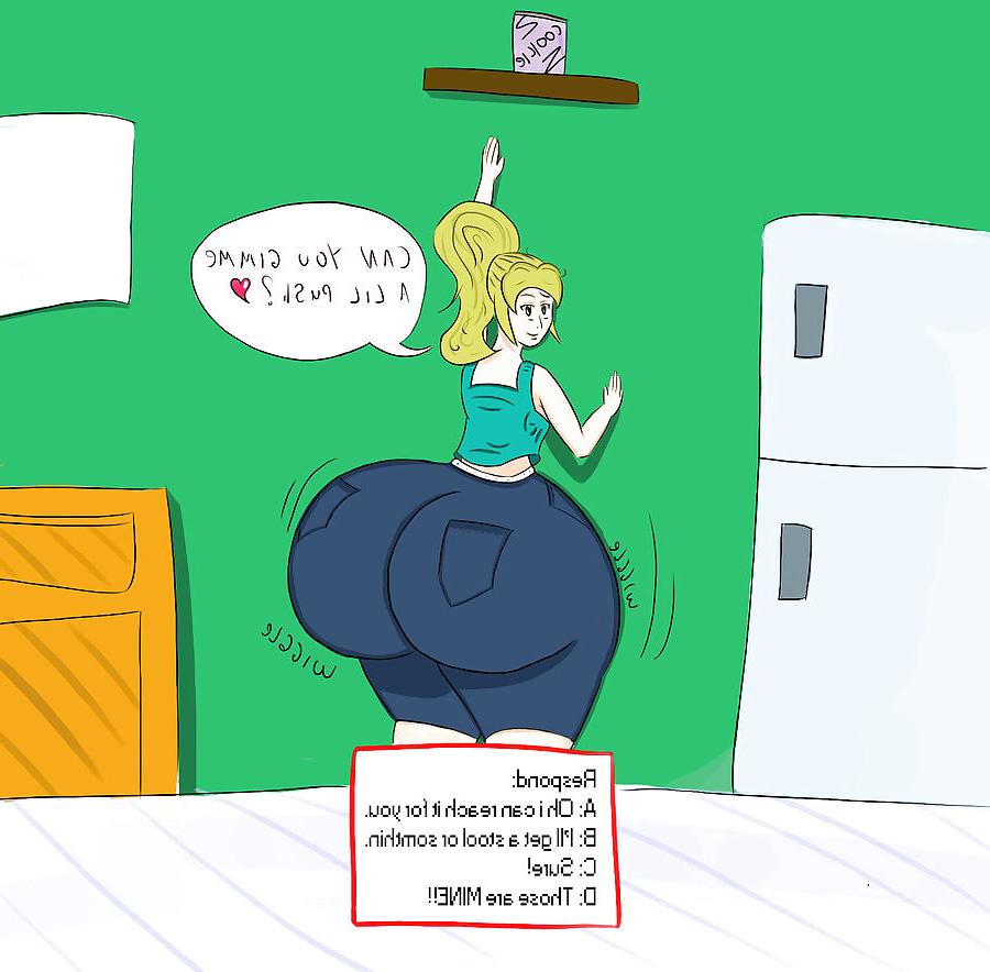 14P Big cartoon asses