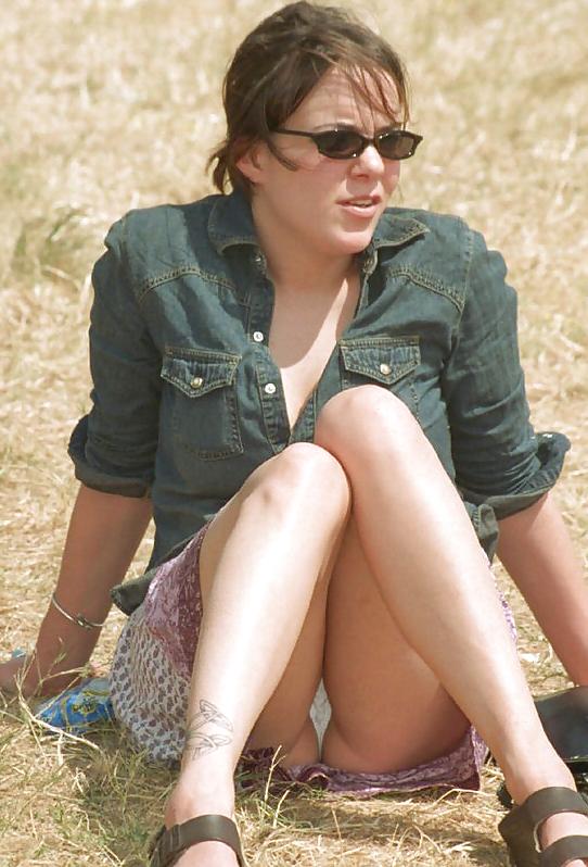25P Upskirt White Panties In Public 2