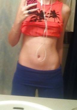 14P Cum on her belly