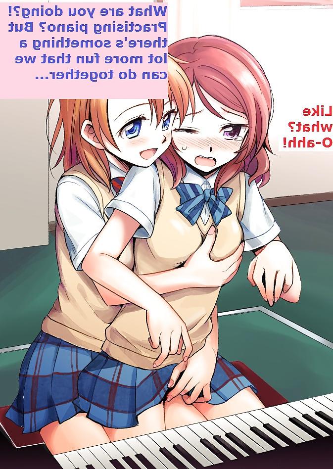 10P Hentai with captions: Yuri! (lesbians)