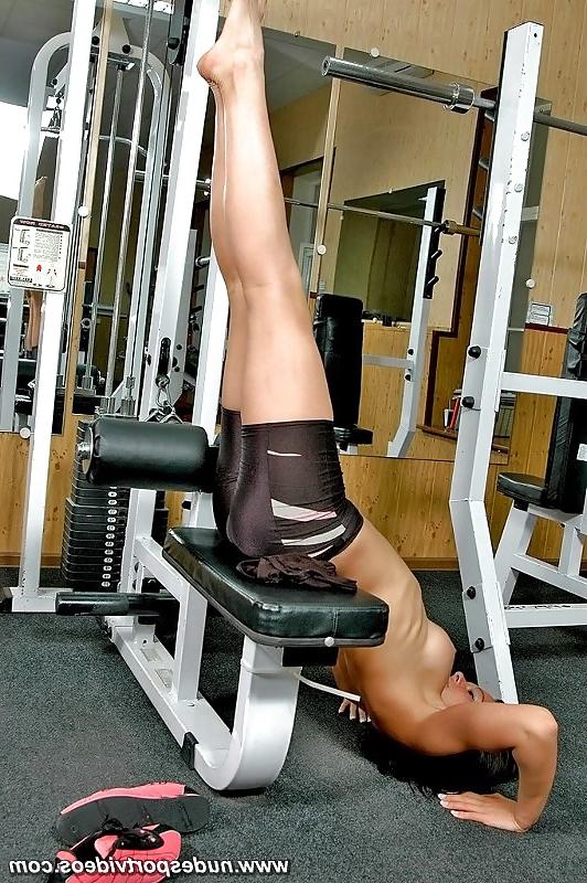 25P Sporty ass posing in tight lycra gym shorts