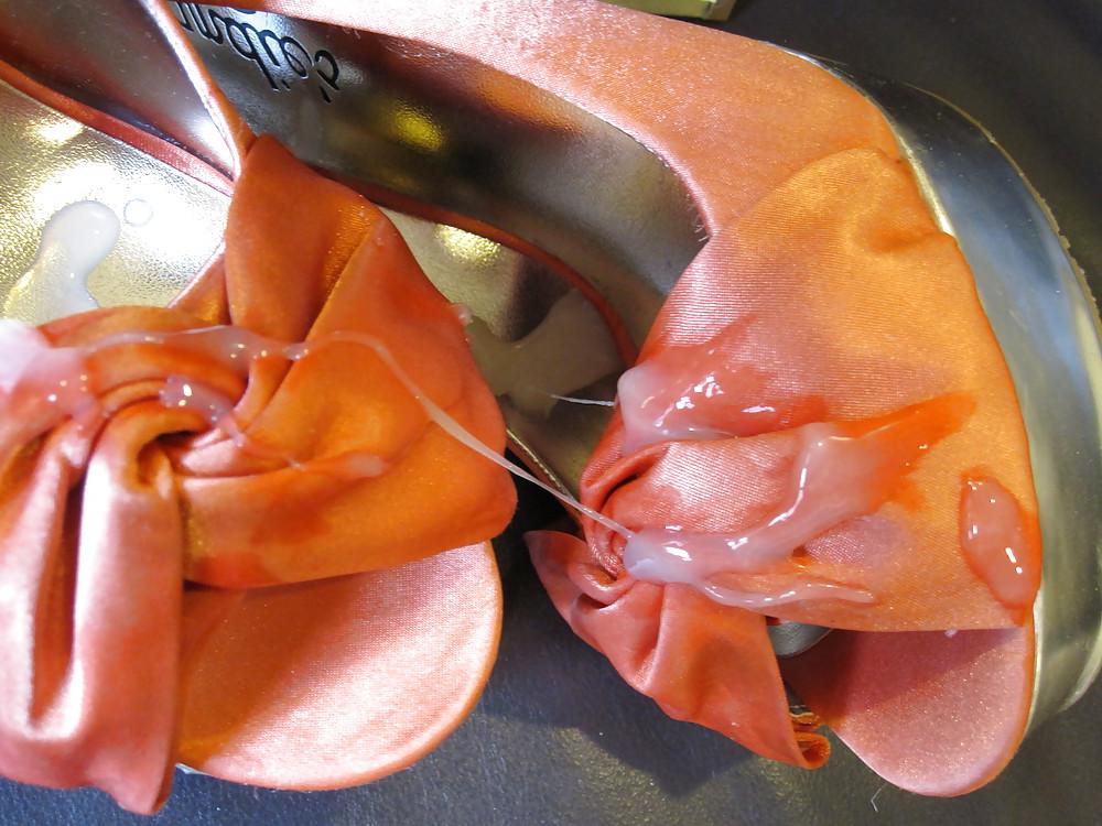 15P Orange & Gold High Heel Shoes Cummed III