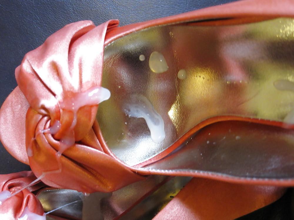 15P Orange & Gold High Heel Shoes Cummed III
