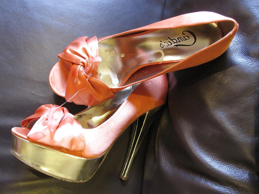 15P Orange & Gold High Heel Shoes Cummed III
