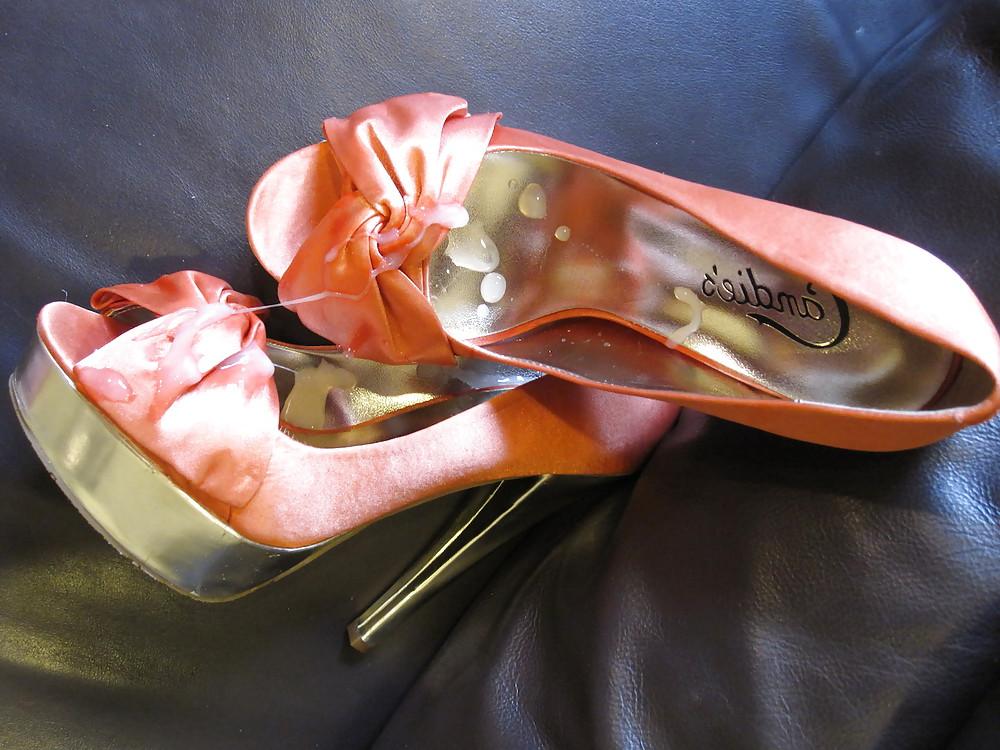 15P Orange & Gold High Heel Shoes Cummed III