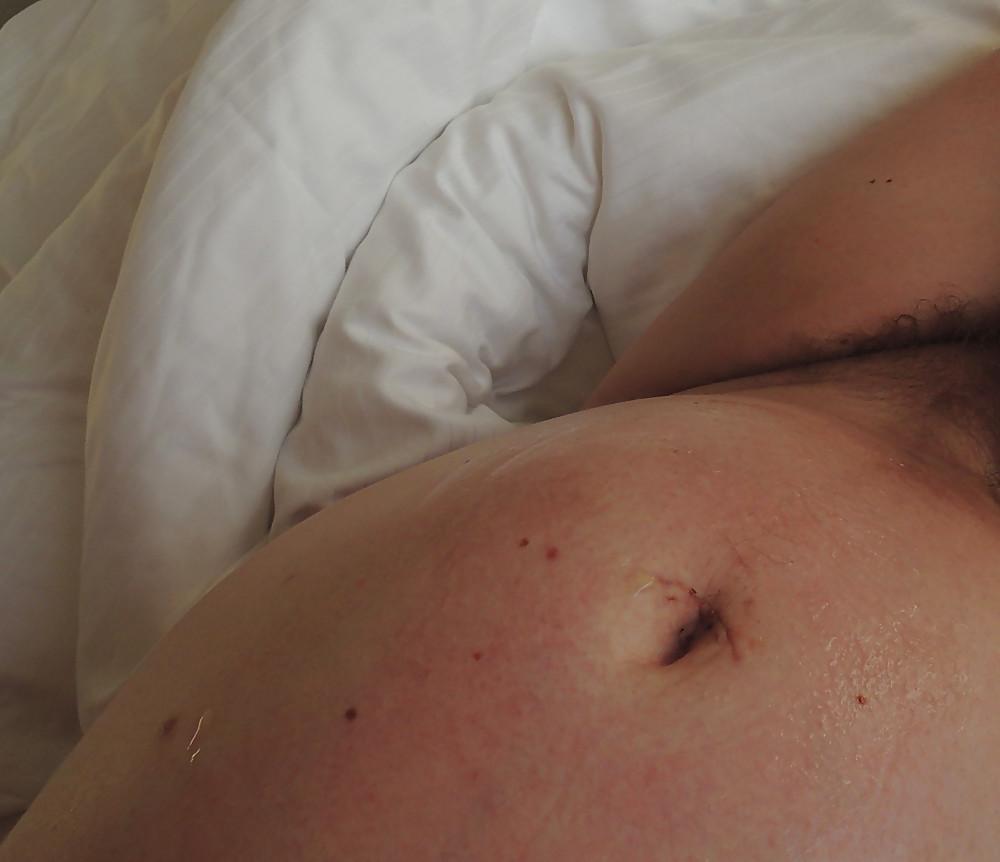 16P I am pregnant again, 7 month and 3 guys cum on my belly