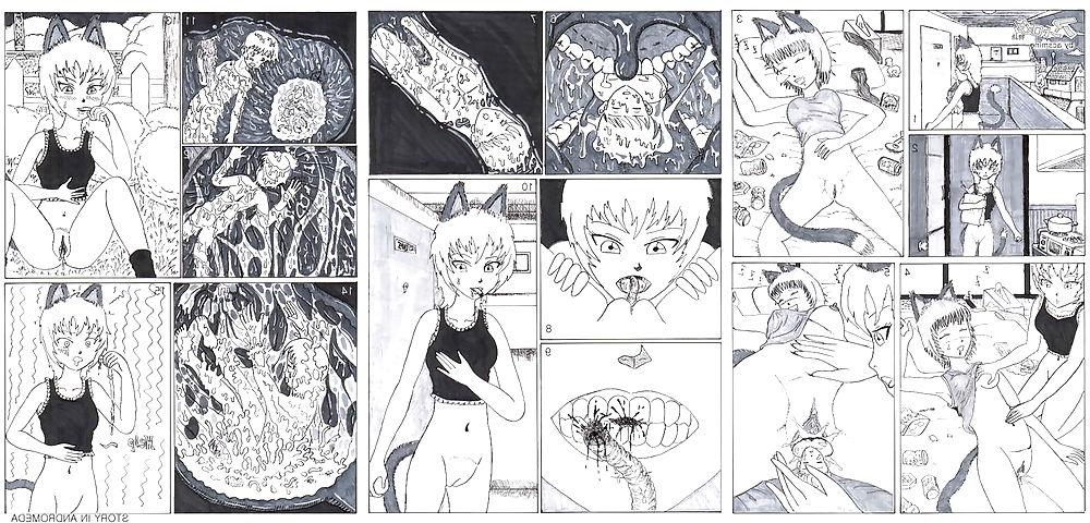 11P 0168- Cartoon - No-colors Unbirth- Story in Andromeda
