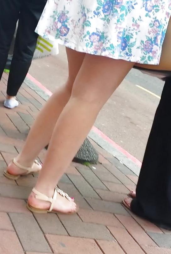 25P Taskmasters Travels 11: Teen in short dress on windy day