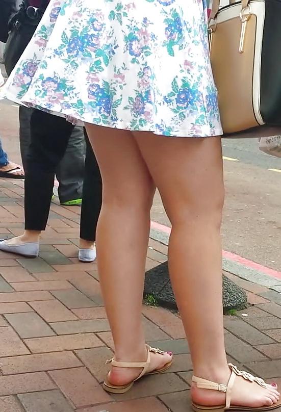 25P Taskmasters Travels 11: Teen in short dress on windy day