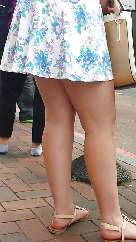 25P Taskmasters Travels 11: Teen in short dress on windy day
