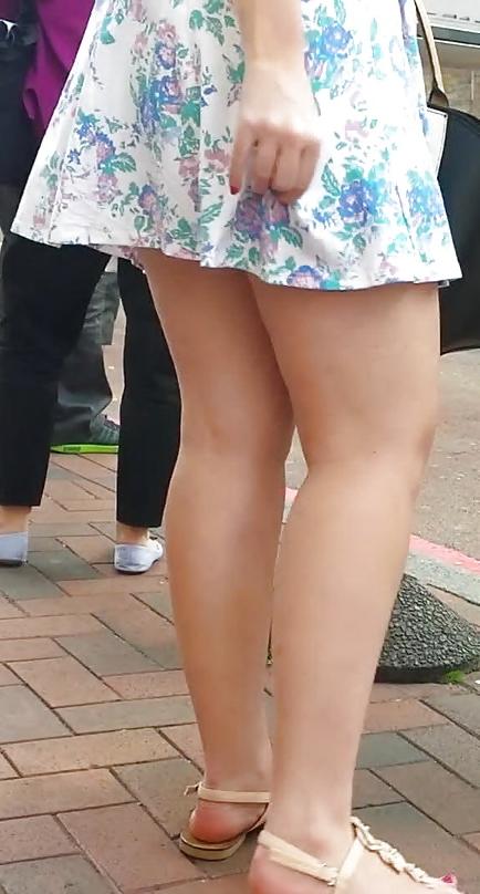 25P Taskmasters Travels 11: Teen in short dress on windy day
