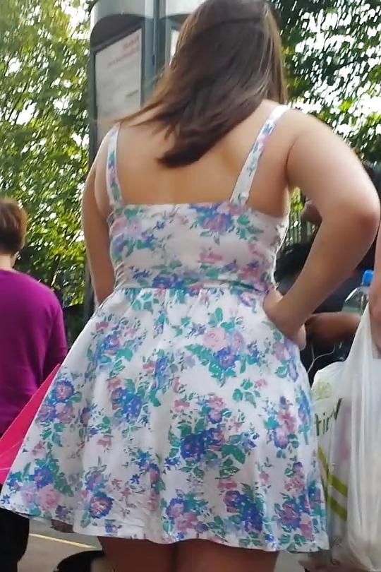 25P Taskmasters Travels 11: Teen in short dress on windy day