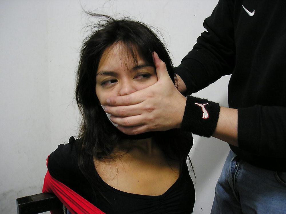 7P Tape gagged and nose shut