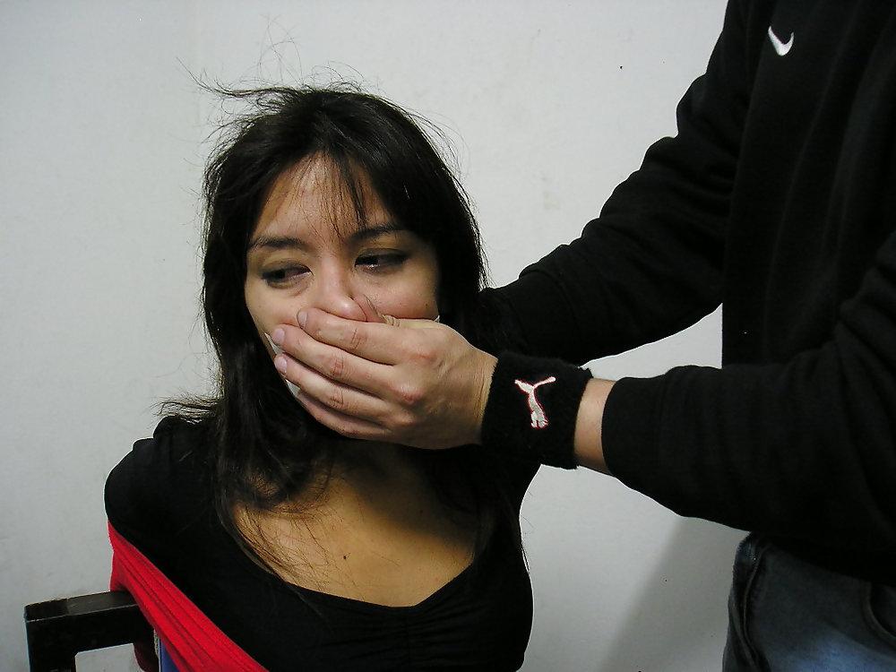 7P Tape gagged and nose shut