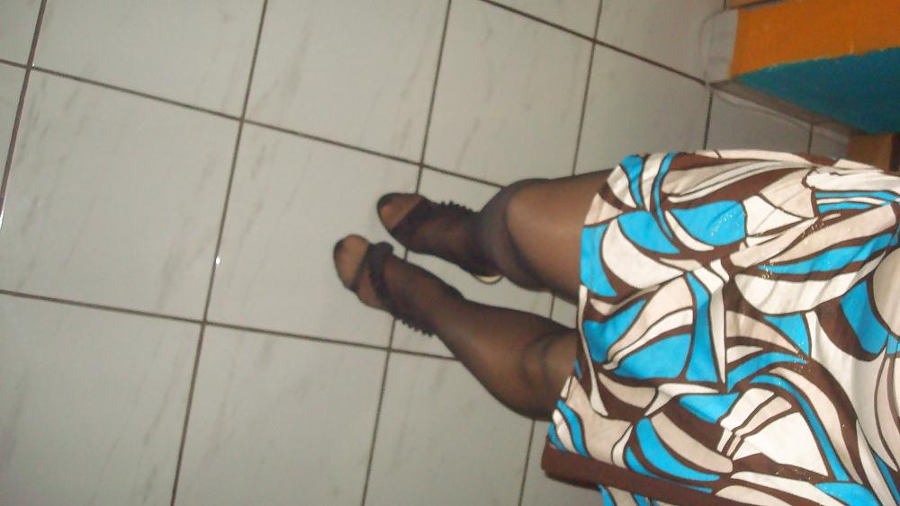 17P Stockings over pantyhose - crossdresser