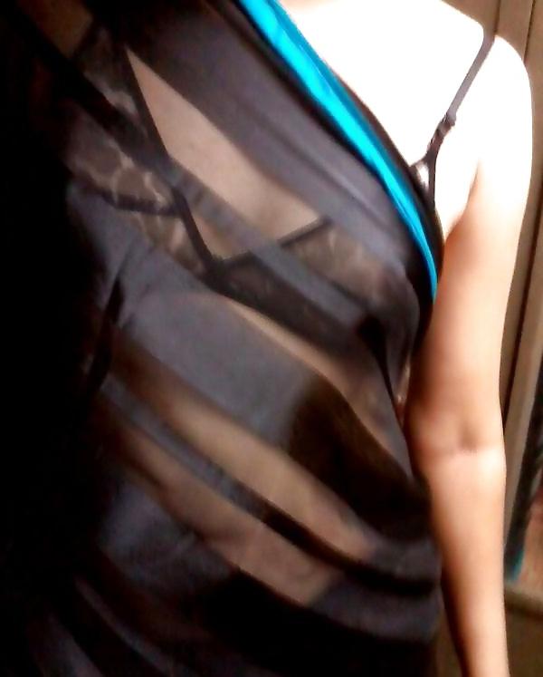 14P My Mom stripteases in sari to show boobs and sexy back