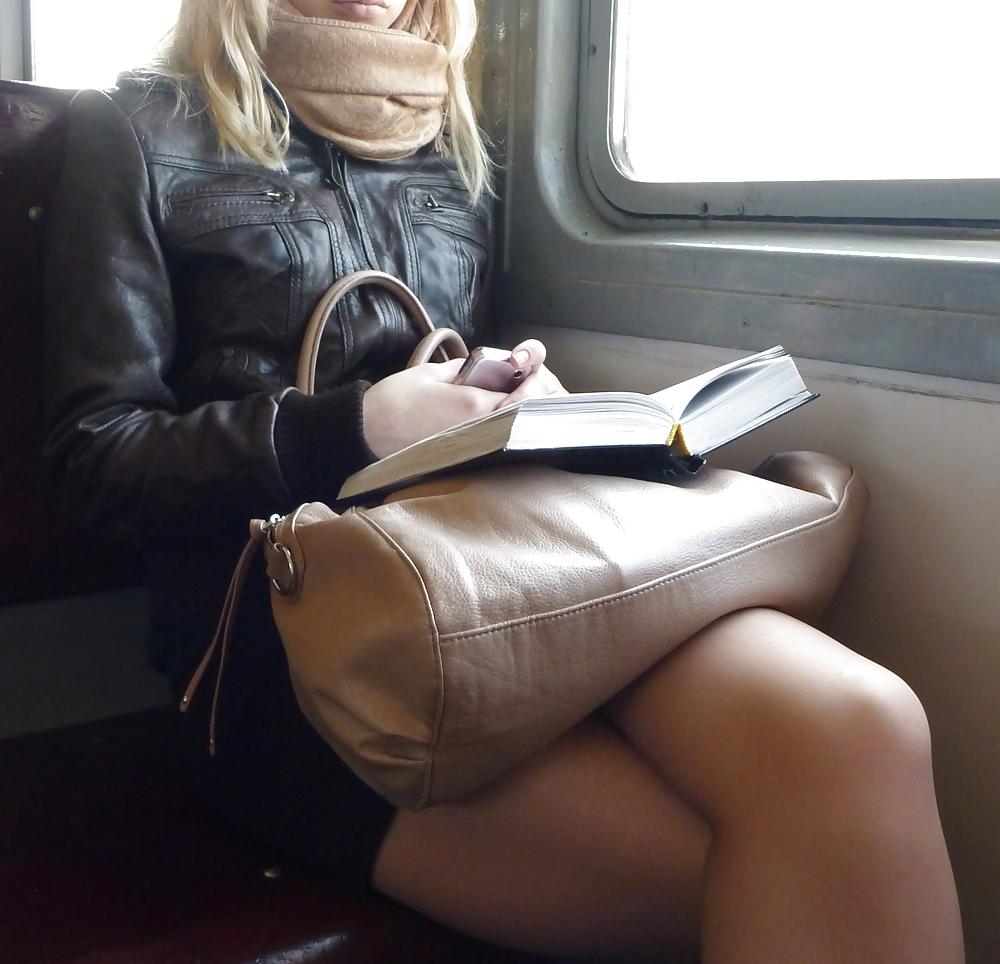 19P Sexy legs from train #2