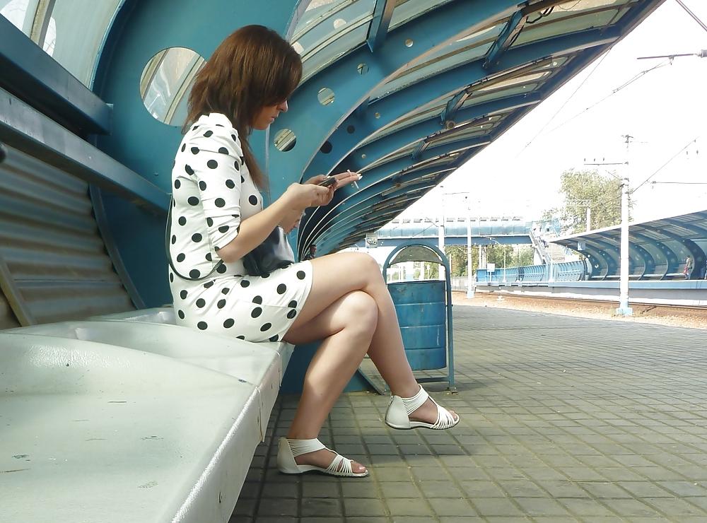 19P Sexy legs from train #2