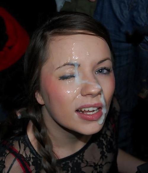 20P More cum over faces