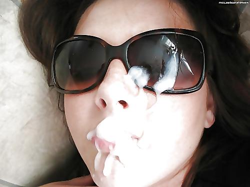 20P More cum over faces