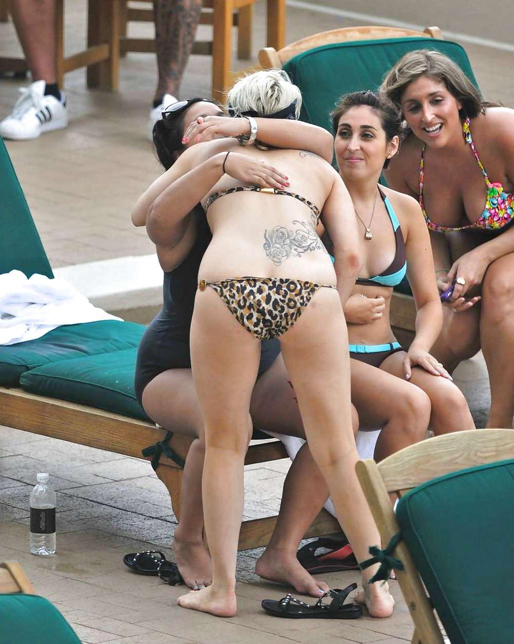 12P Lady Gaga in bikini at a pool party at the StRegis Hotel