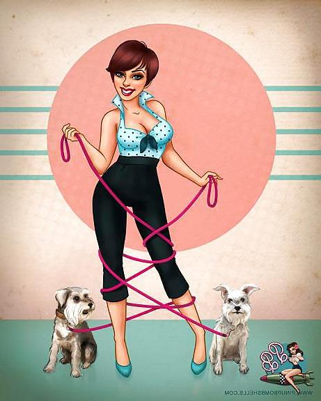 17P Pinup Bombshells Cartoon Schlampen