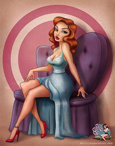 17P Pinup Bombshells Cartoon Schlampen