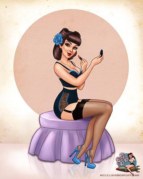 17P Pinup Bombshells Cartoon Schlampen